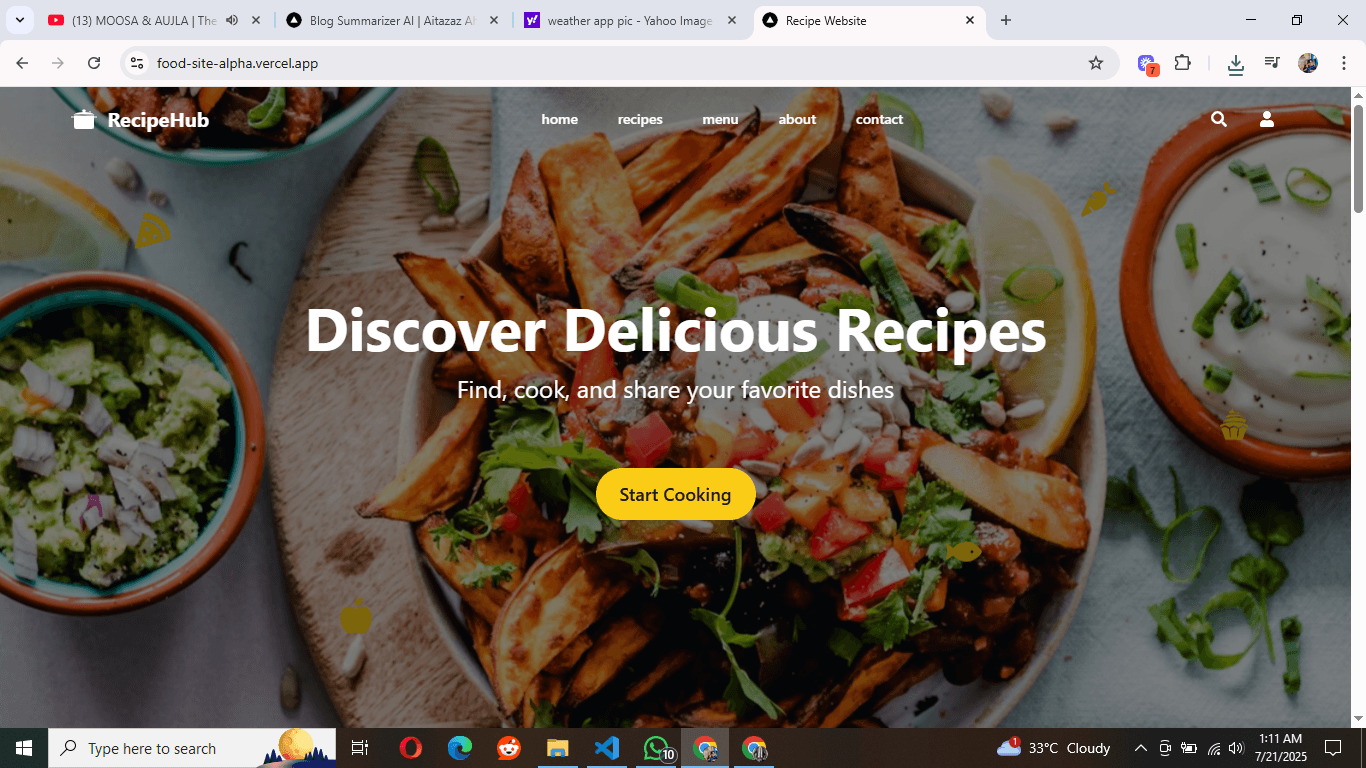 Food Delivery Site screenshot