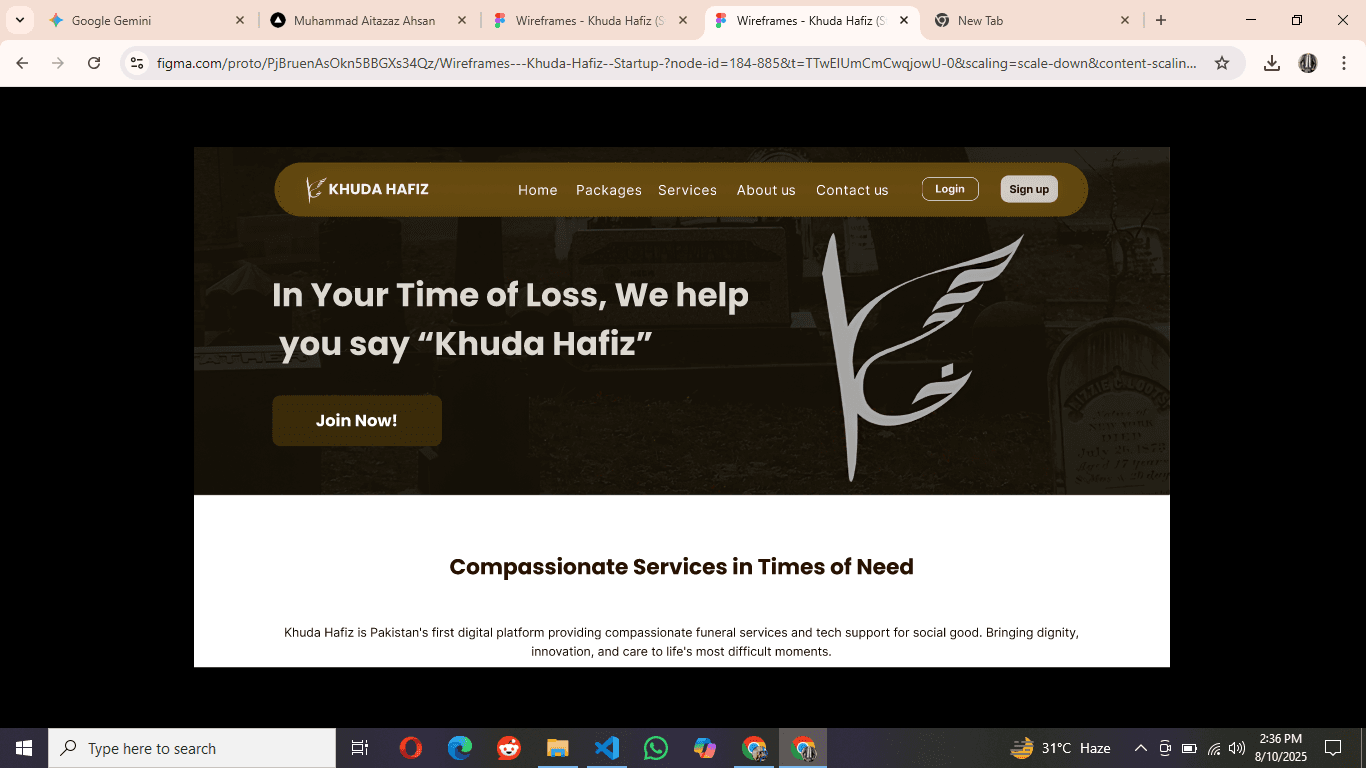 Khuda Hafiz Website screenshot